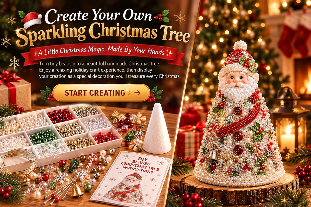 DIY Beaded Christmas Tree Craft Kit