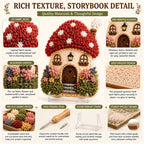 ✨🧘Relaxing & Beginner-Friendly-✨Whimsical Village 3D Fabric Poke Art Kit