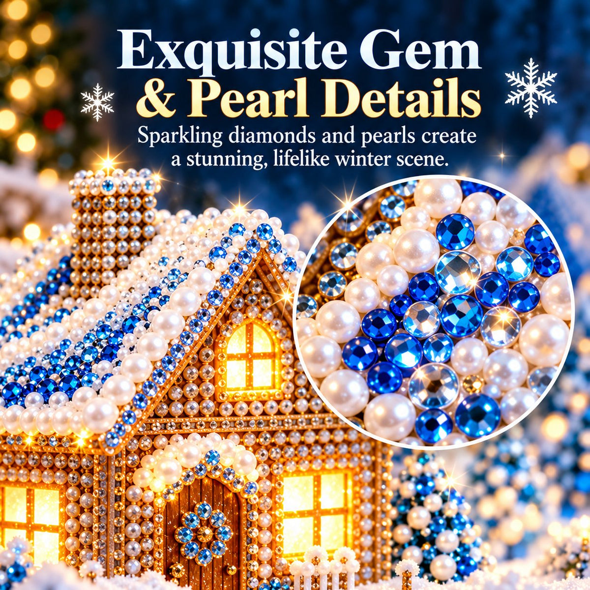 ❄️ DIY Winterwunderland mit Schmucksteinen & Perlendetails