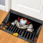 💀 3D Skull Pit Halloween Doormat – Creepy Optical Illusion Floor Rug for Spooky Home Décor