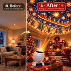 🎅 Turn Any Room Into a Christmas Wonderland – Holiday Projection Night Light