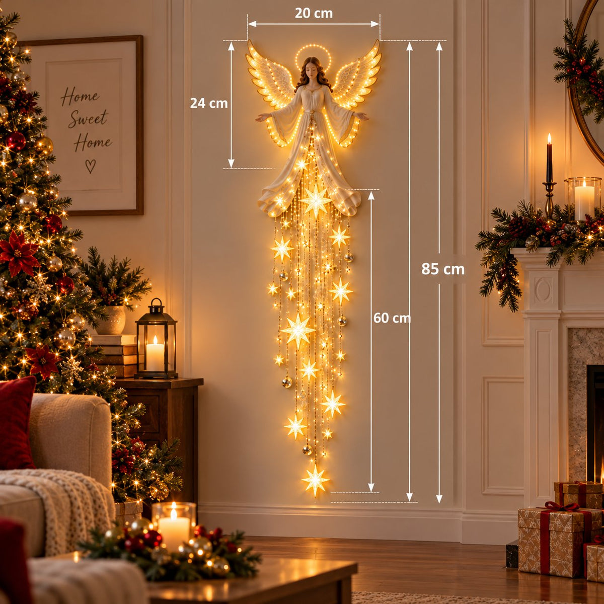 Angel wall decor installation inspiration