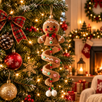 🎄 Handmade Crochet Holiday Hanging Ornaments – Christmas & Halloween Spiral Character Decorations