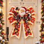 🎀🎄 Weihnachtliche Zauberschleifen-Türhänger – Übergroße, leuchtende Weihnachtsschleifen in 6 festlic