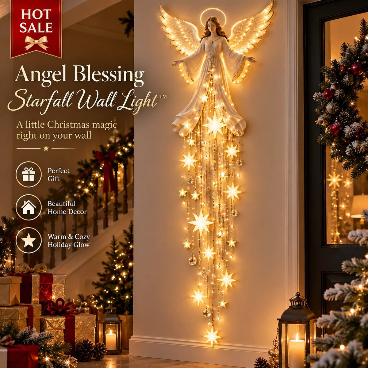 Angel wall decor displayed in a home