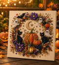 🔥 Last Day 49% OFF – 👻✨ Halloween Pearl Art DIY Kit – Turn Tiny Pearls into Spooky-Cute Magic - Black Cat
