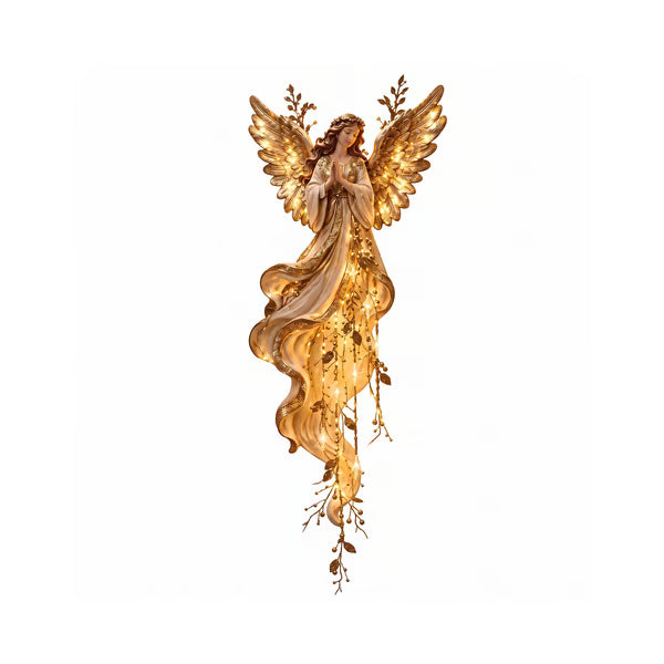 Angel Blessing Starfall Wall Light – Heavenly Christmas Wall Decor