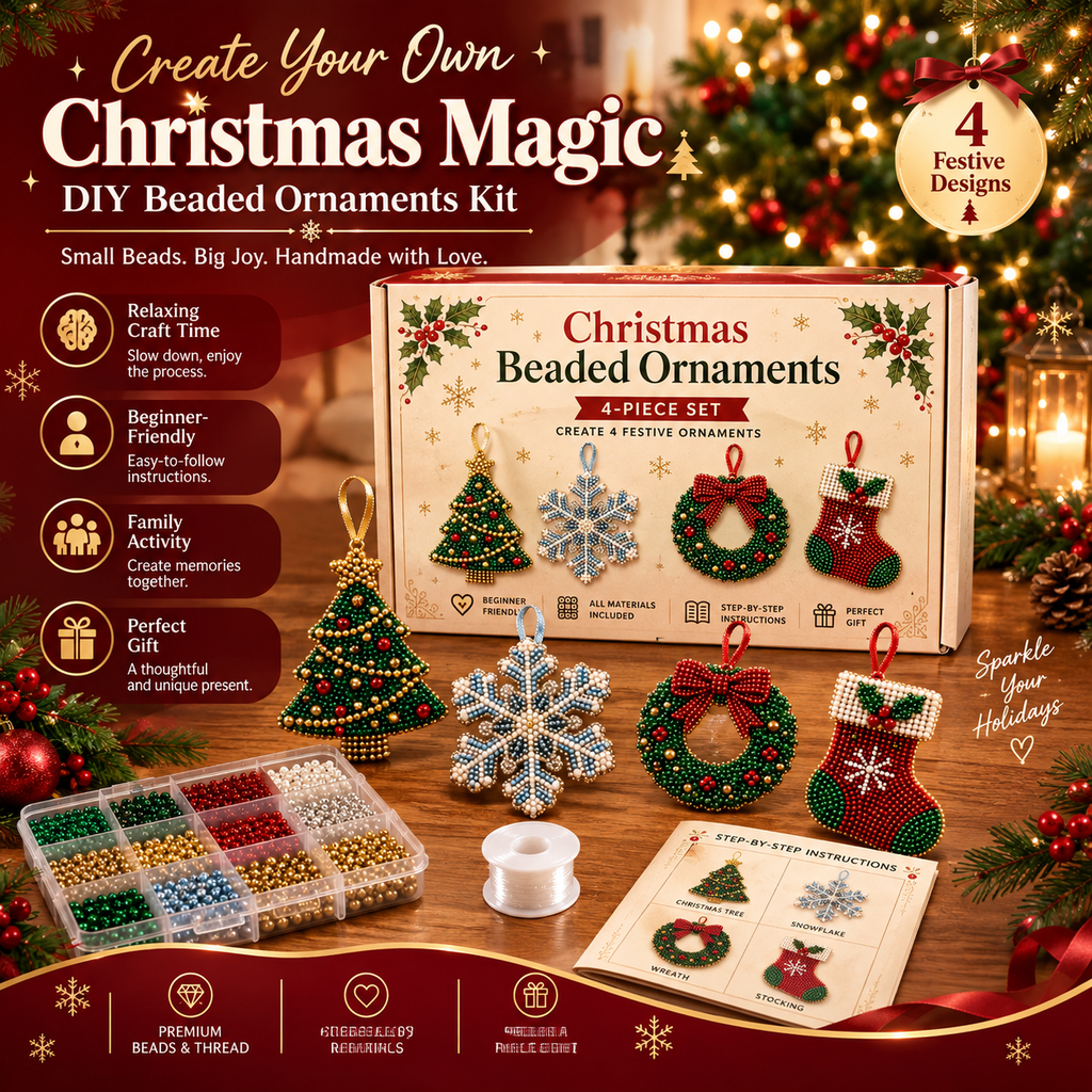 Everything You Need to Make Christmas Magic. ✨-Christmas Beaded Ornaments DIY Kit