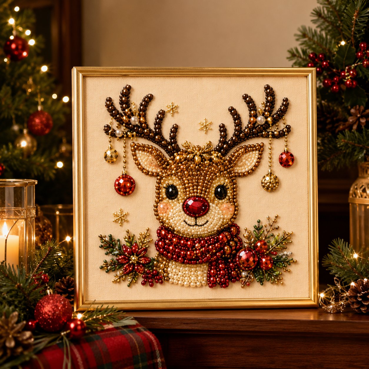 🧘Relaxing & Beginner-Friendly - 🎨💎DIY Christmas Pearl Diamond Painting Art Kit✍️