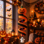 🎄 Handmade Crochet Holiday Hanging Ornaments – Christmas & Halloween Spiral Character Decorations
