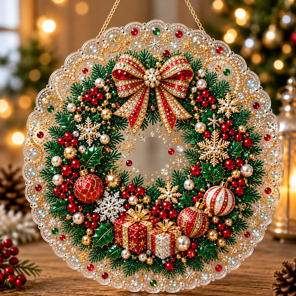 ✨ Christmas Sparkle Diamond Art DIY Kit – Holiday Collection