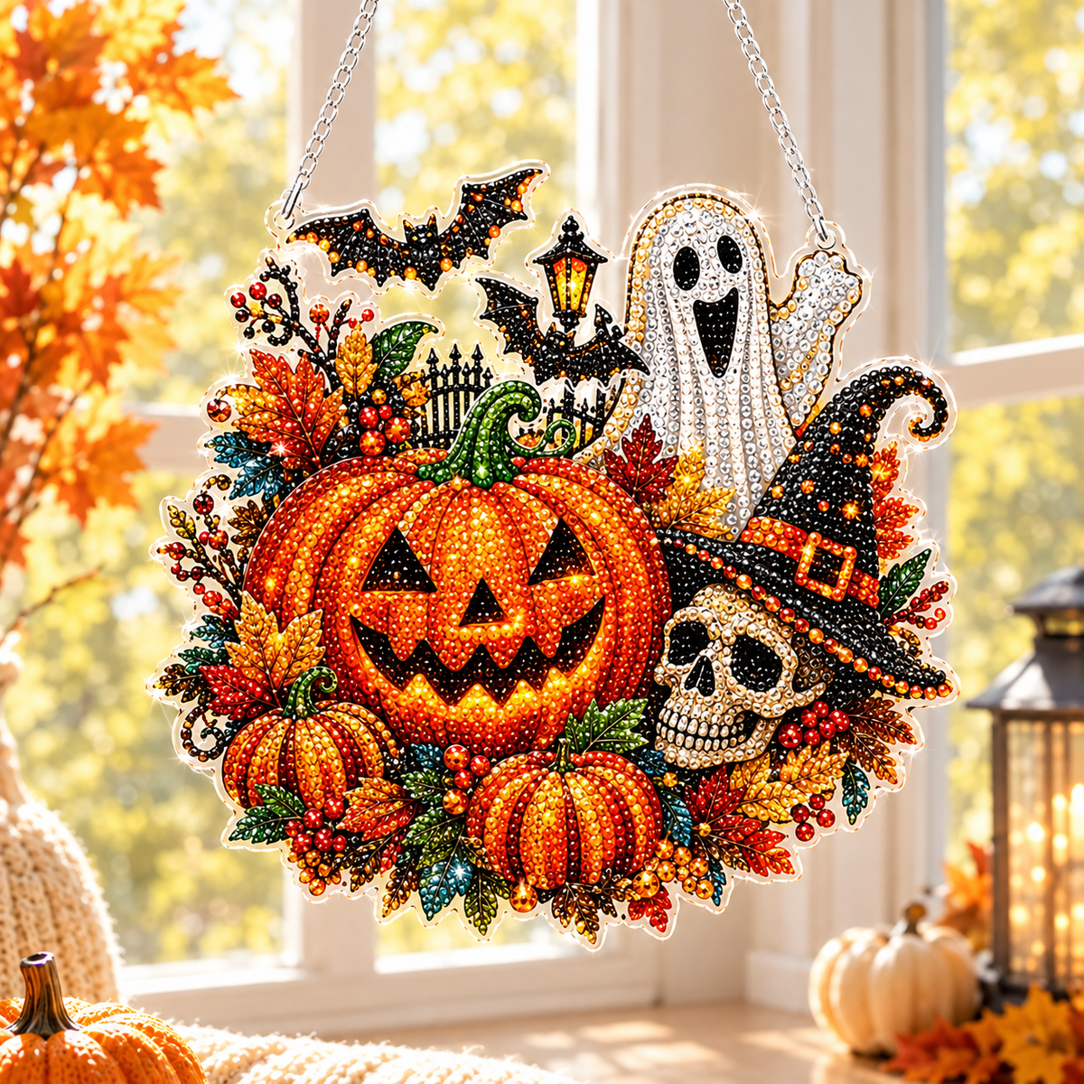 🎃 Halloween Sparkle Diamond Art Hanging Ornaments
