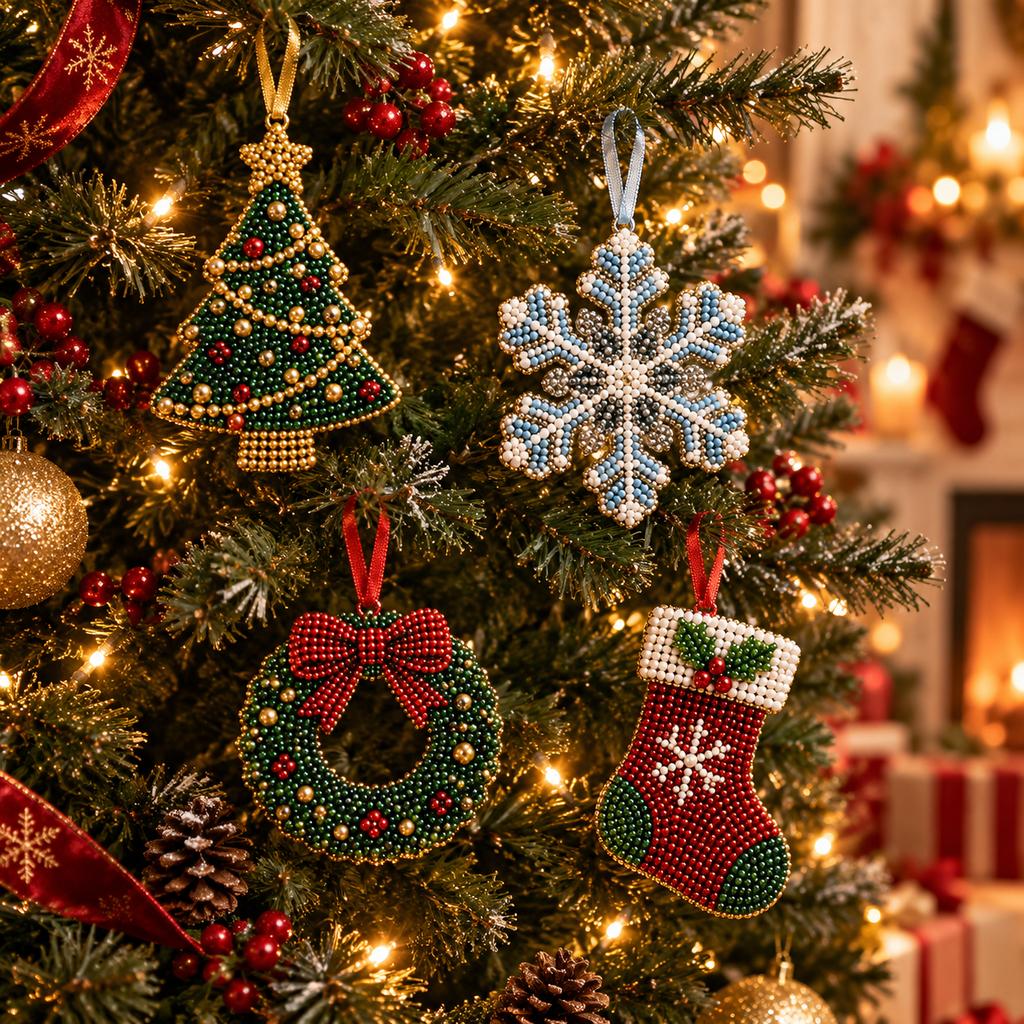 Everything You Need to Make Christmas Magic. ✨-Christmas Beaded Ornaments DIY Kit