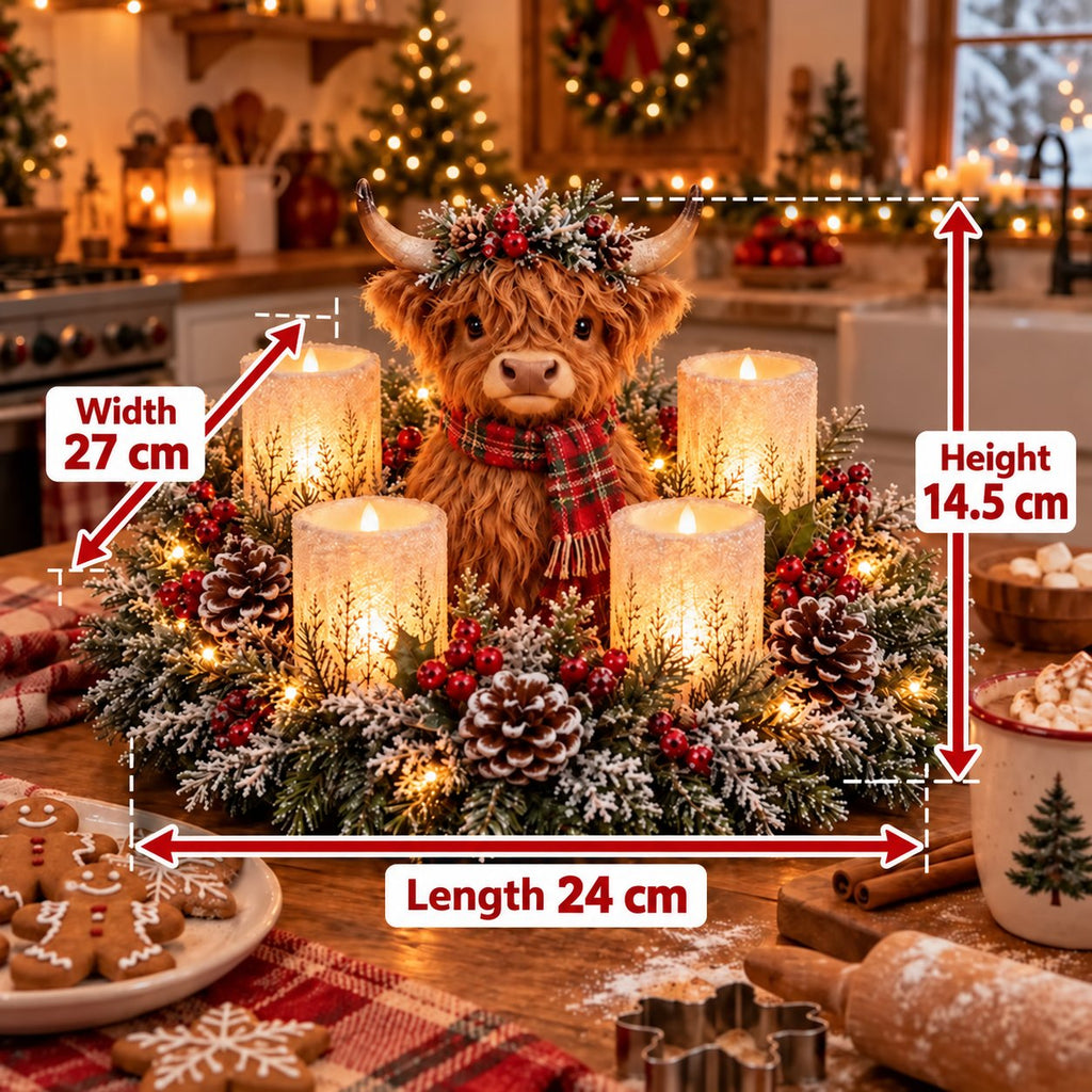 ✨ Dekorative Lichter in Form von Waldtieren, die im Schein flammenloser Kerzen flackern. 🎁🌟