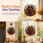 🎃Halloween Witch Friendship Diamond Art Suncatcher Sparkling Window Decor Gift✨🎃✨✨