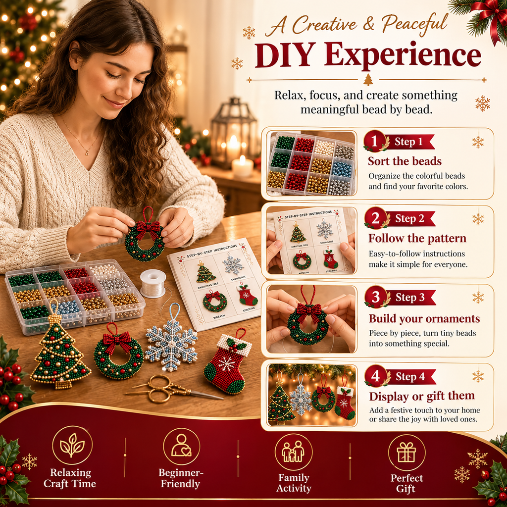 Everything You Need to Make Christmas Magic. ✨-Christmas Beaded Ornaments DIY Kit