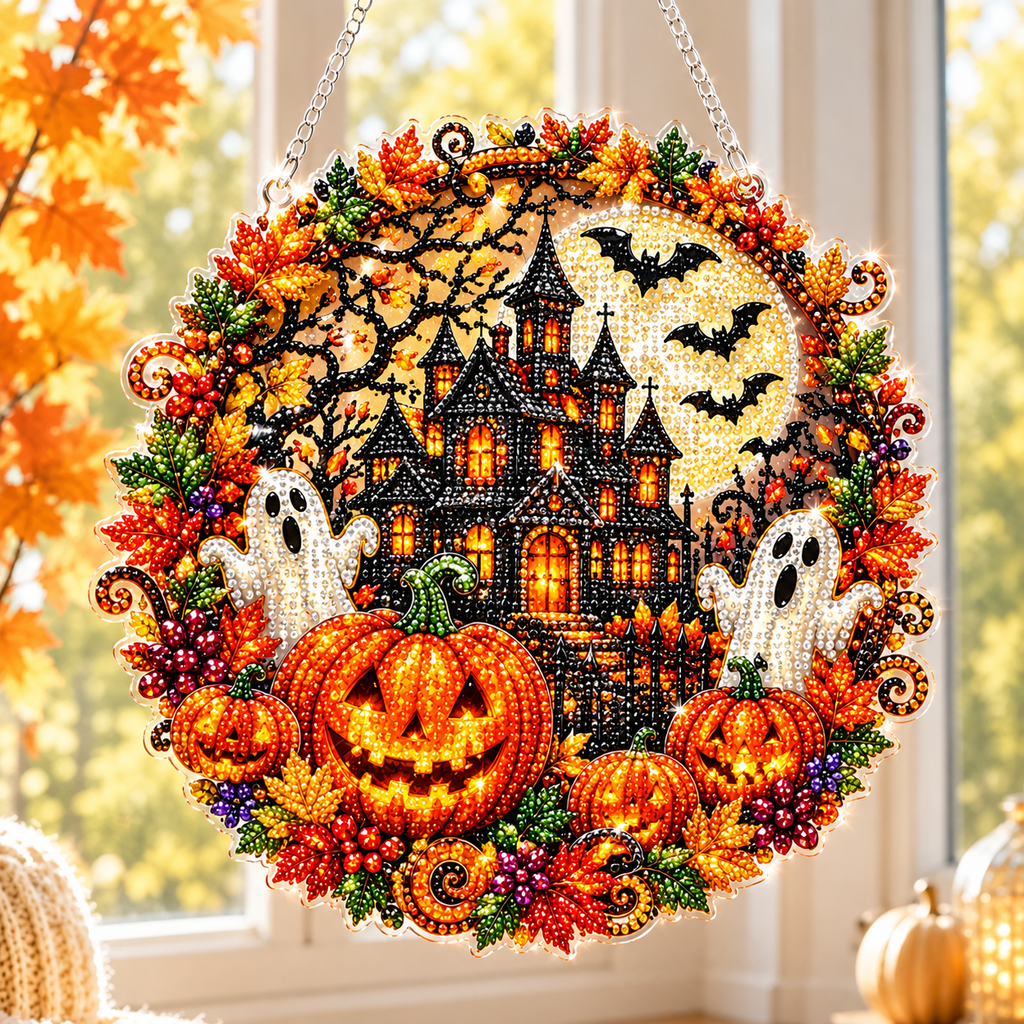🎃 Halloween Sparkle Diamond Art Hanging Ornaments