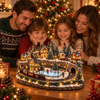 🔥 Animierte Weihnachtszug- und Eisbahnszene ✨