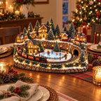 🔥 Animierte Weihnachtszug- und Eisbahnszene ✨