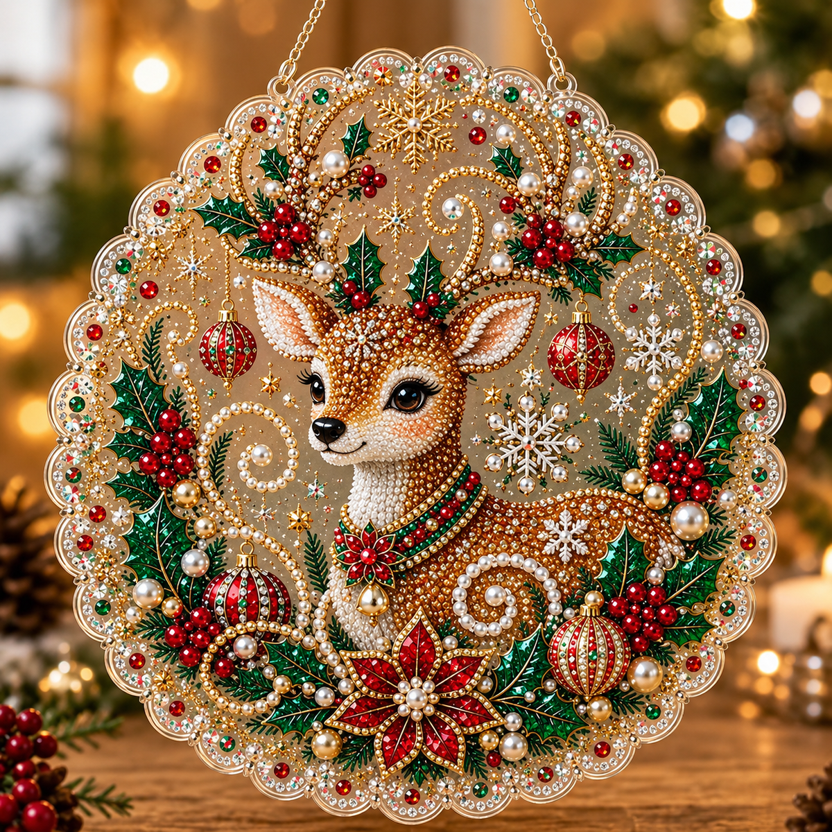 ✨ Christmas Sparkle Diamond Art DIY Kit – Holiday Collection