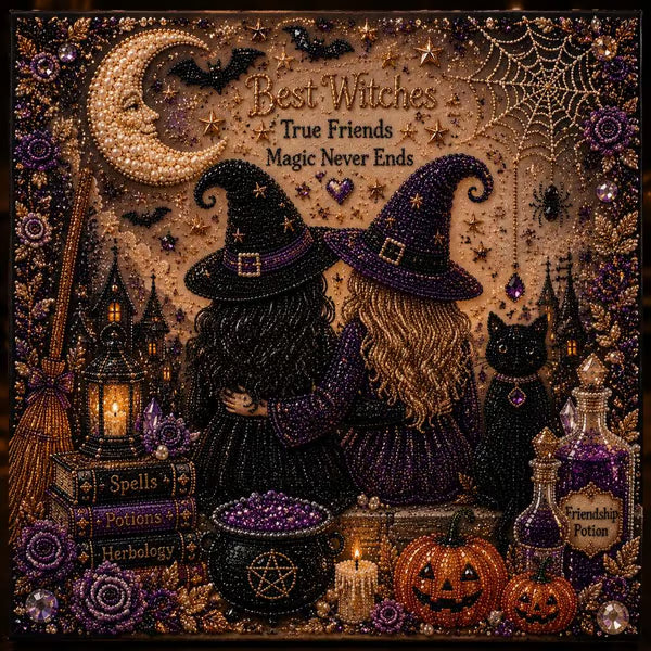 👻 Cute Ghosts Pumpkins 3D Pearl Mosaic Art Kit Halloween Decor (No Mess, Beginner)