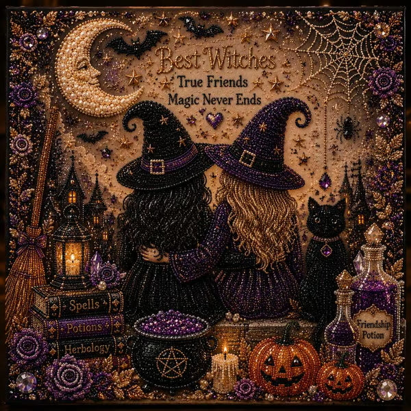 👻 Cute Ghosts Pumpkins 3D Pearl Mosaic Art Kit Halloween Decor (No Mess, Beginner)