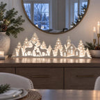 🦌 Leuchtende Weihnachtsdeko fürs Fenster – Rentier & Dorf | 2-teiliges LED-Set ✨