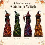 🧙 Enchanted Fall Witch Statue – Autumn Magic