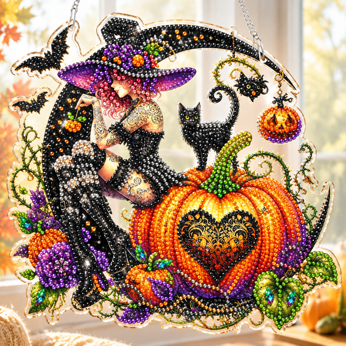 🎃 Halloween Sparkle Diamond Art Hanging Ornaments