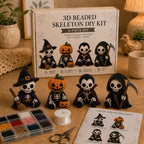 💀 3D Beaded Skeleton DIY Kit – Create Your Own Spooky Cute Halloween Decor