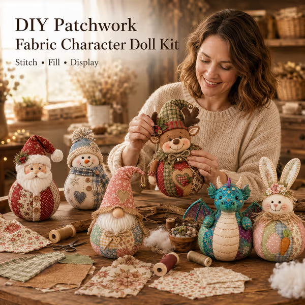 DIY Patchwork Fabric Character Doll Kit - 🎅 Santa Claus