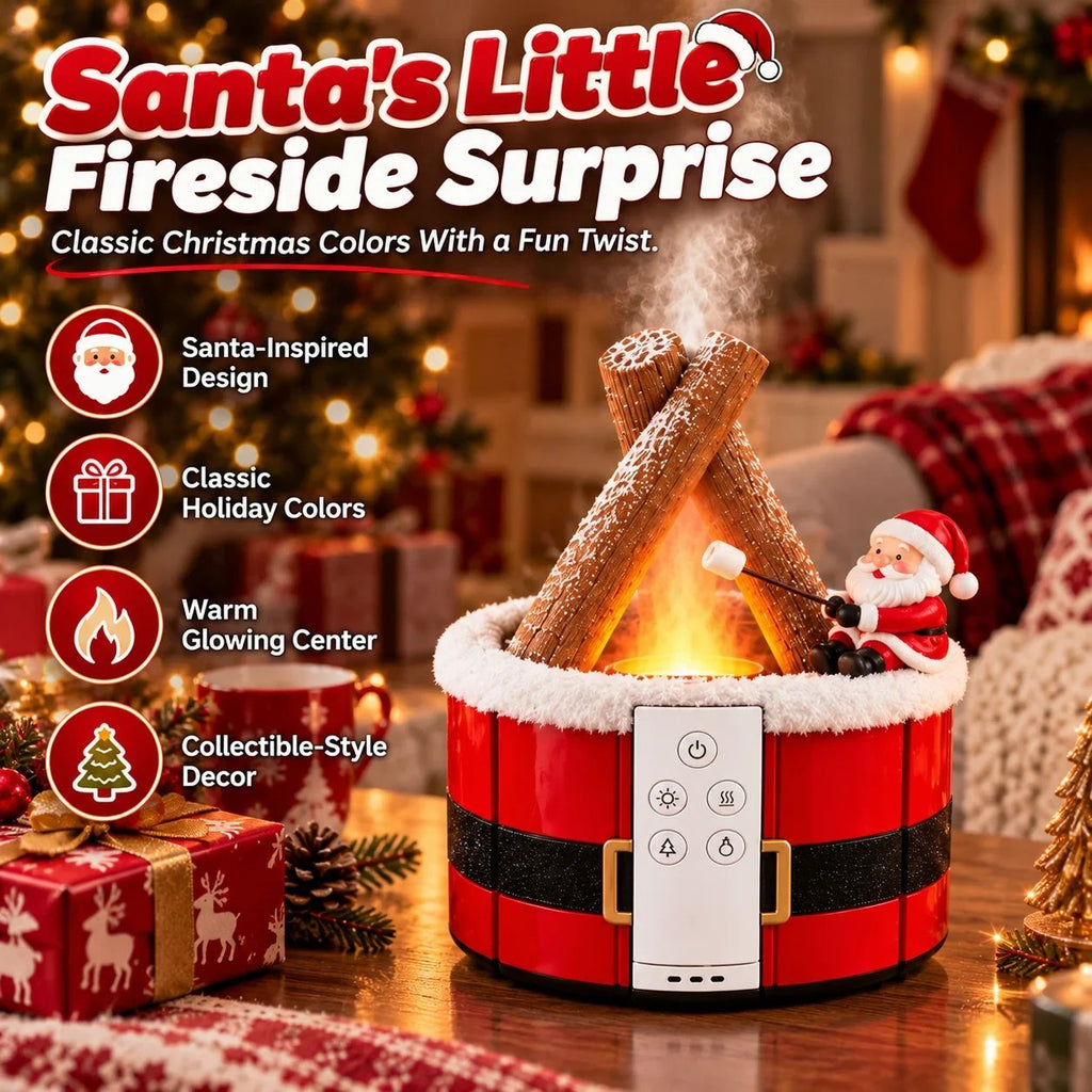🎄 MerryMist Weihnachts-Lagerfeuer-Aroma-Diffusor – Gemütliches Flammenlicht, festlicher Nebel & beza
