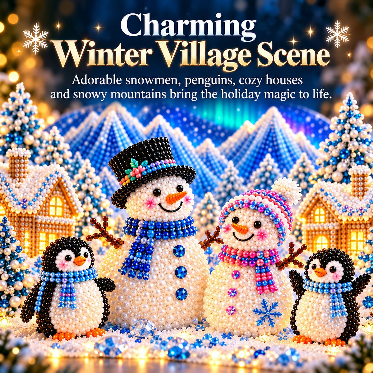 ❄️ DIY Winterwunderland mit Schmucksteinen & Perlendetails