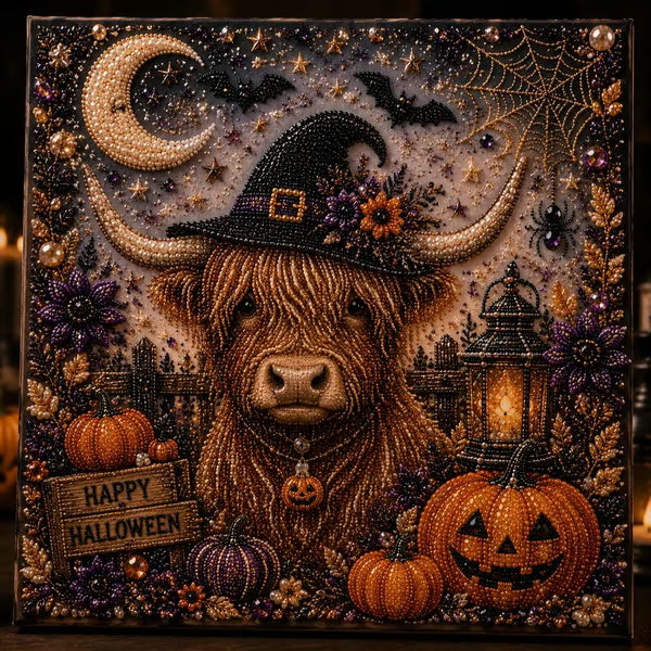 👻 Cute Ghosts Pumpkins 3D Pearl Mosaic Art Kit Halloween Decor (No Mess, Beginner)
