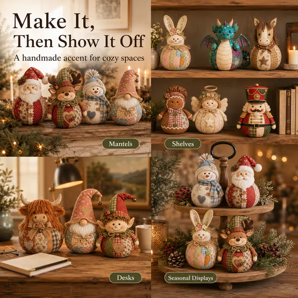 DIY Patchwork Fabric Character Doll Kit - 🎅 Santa Claus