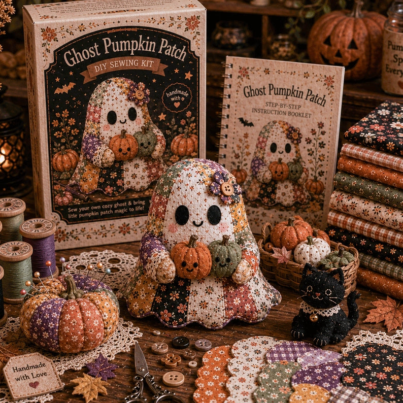 👻 Little Ghost’s Cozy Halloween DIY Patchwork Kit