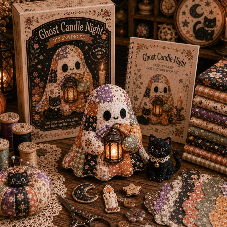 👻 Little Ghost’s Cozy Halloween DIY Patchwork Kit