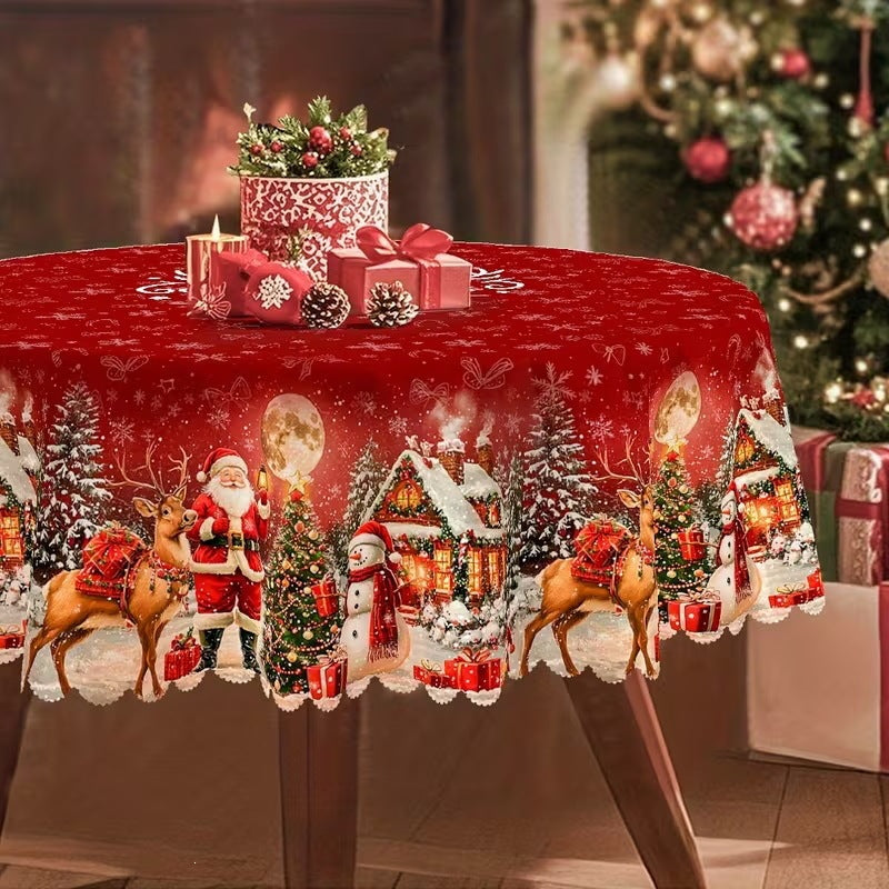 🎅 Christmas Tablecloth | Round & Rectangle