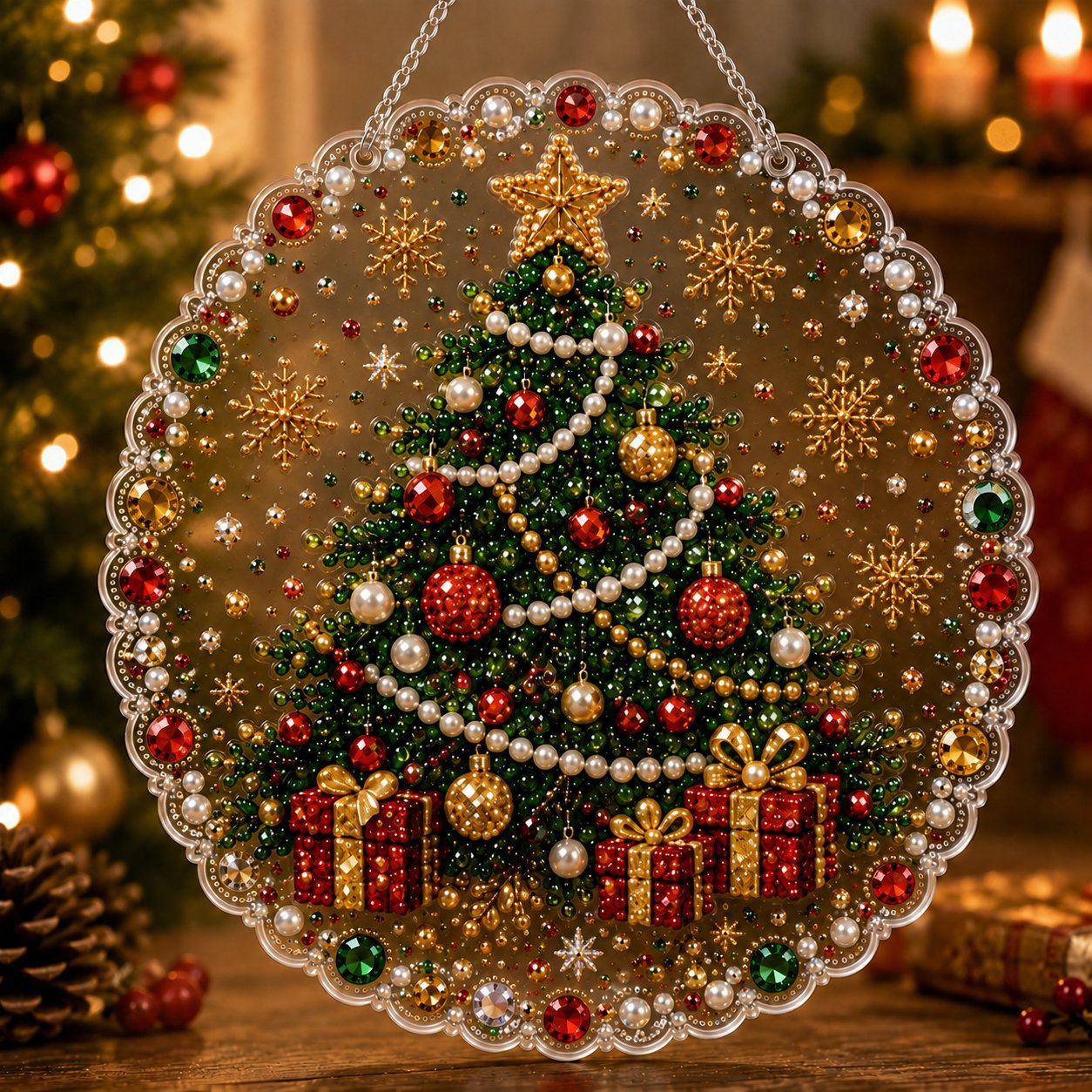🎄5D Diamond Painting Ornament – Christmas Holiday Hanging Decoration