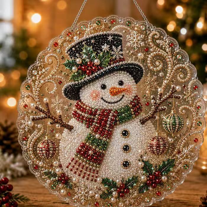 🎄5D Diamond Painting Ornament – Christmas Holiday Hanging Decoration