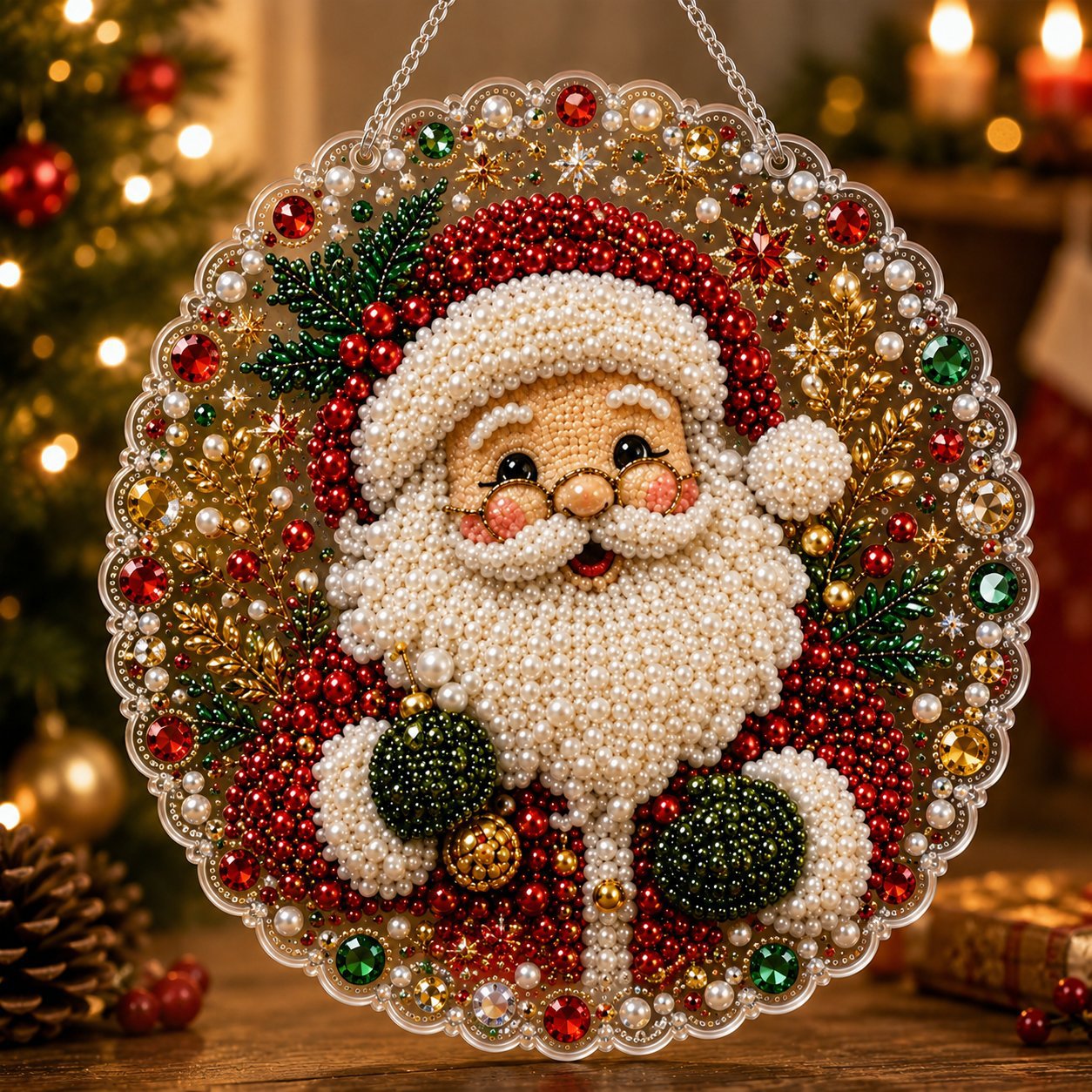 🎄5D Diamond Painting Ornament – Christmas Holiday Hanging Decoration