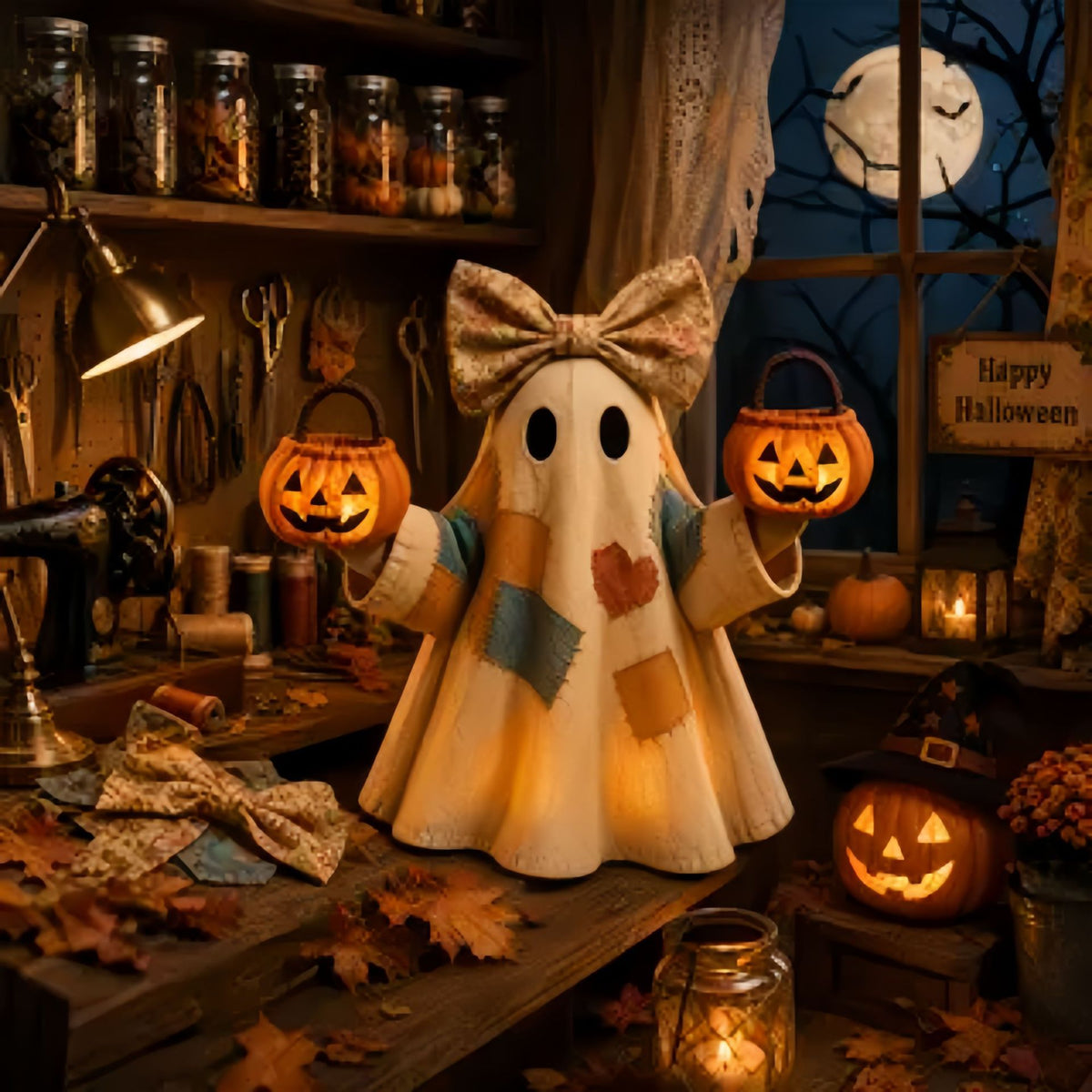 👻Spooky Ghost Family Halloween Decoration Collection-11 Cute Ghost Characters To Choose From