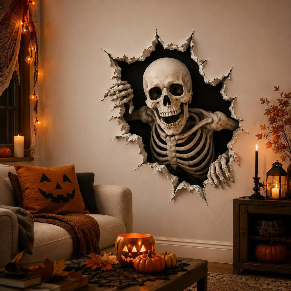 Skull wall decal