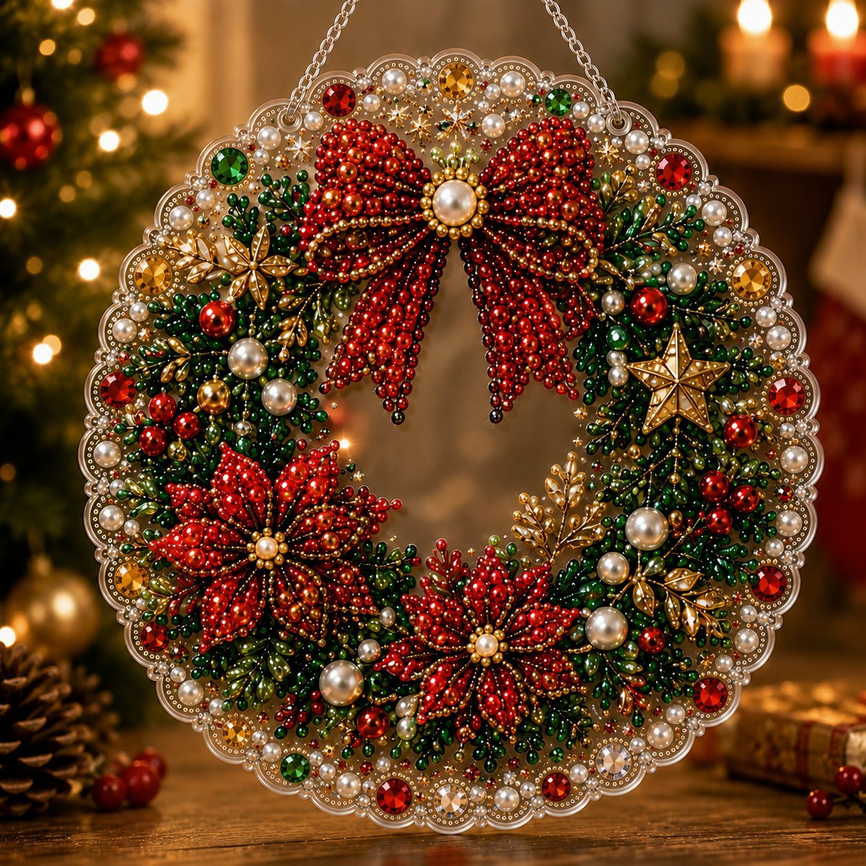 🎄5D Diamond Painting Ornament – Christmas Holiday Hanging Decoration
