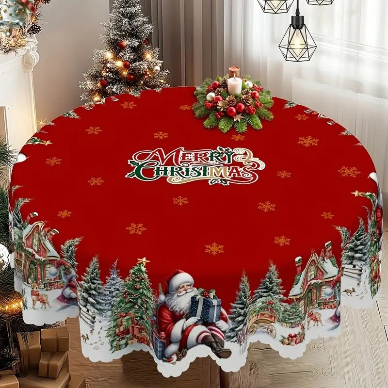 🎅 Christmas Tablecloth | Round & Rectangle