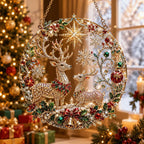 🎄 Christmas Diamond Art Hanging Ornament Kit – Sparkling DIY Holiday Decor & Meaningful Handmade Gift