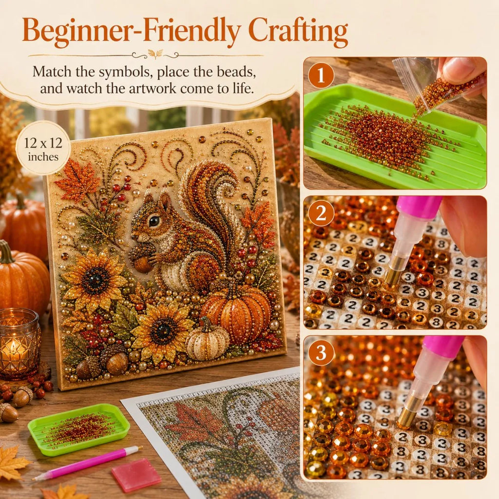 🔥 Last Day 49% OFF - 🍂💎 Autumn Pearl Painting Kit – Relaxing DIY Craft to Create Sparkling Fall Artwork 🖌️