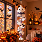 🎄 Handmade Crochet Holiday Hanging Ornaments – Christmas & Halloween Spiral Character Decorations