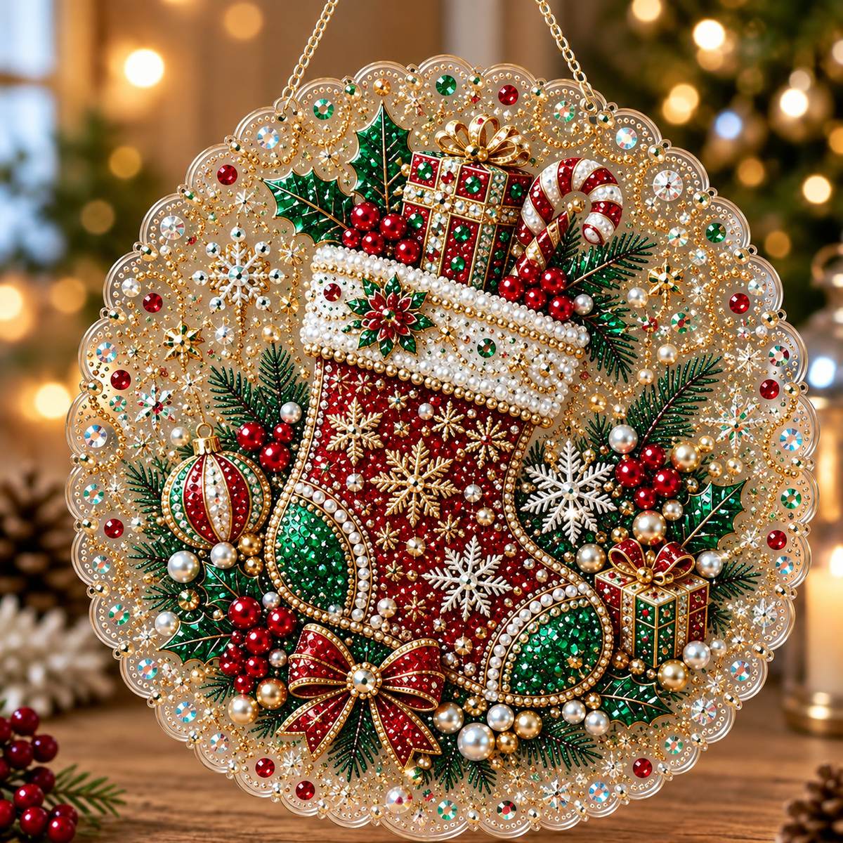 ✨ Christmas Sparkle Diamond Art DIY Kit – Holiday Collection