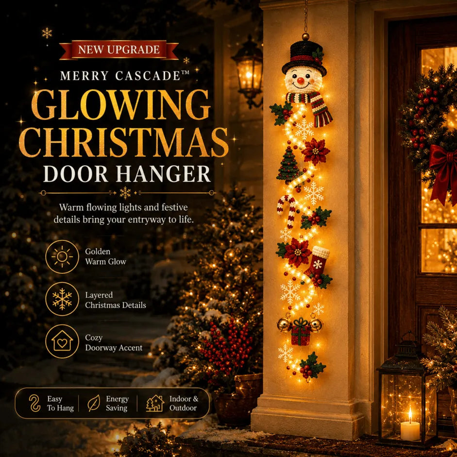 🔥 Special offer – 49% OFF 🎄 MerryCascade™ Glowing Christmas Door Hanger | 6 Designs ✨